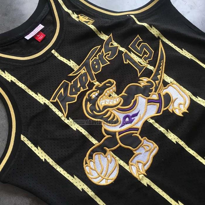 Camiseta Toronto Raptors Vince Carter NO 15 Mitchell & Ness 1998-99 Negro